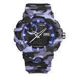 Ficha técnica e caractérísticas do produto Relógio Masculino Weide AnaDigi WA3J8007 - Azul Camuflado