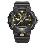 Ficha técnica e caractérísticas do produto Relógio Masculino Weide AnaDigi WA3J8007 - Preto e Dourado