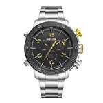 Ficha técnica e caractérísticas do produto Relógio Masculino Weide AnaDigi WH-5206 - Prata, Preto e Amarelo