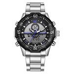 Ficha técnica e caractérísticas do produto Relógio Masculino Weide AnaDigi WH-6105 - Prata, Preto e Azul