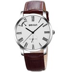 Relógio Masculino Weiqin Analógico Casual Prata/Marrom W23056