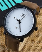 Ficha técnica e caractérísticas do produto Relógio Masculino Yazole 320 Marrom Fundo Branco