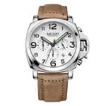 Ficha técnica e caractérísticas do produto Relógio Megir Luxury (Branco)