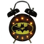 Relogio Mesa Despertador Metal DC Batman Csom Preto 12,4x17 - Metropole