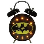 Ficha técnica e caractérísticas do produto Relogio Mesa Despertador Metal DC Batman CSom Preto 12,4x17