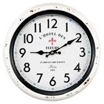 Ficha técnica e caractérísticas do produto Relógio Metal Branco - L´hotel Des Fleurs - 30 Cm