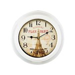 Ficha técnica e caractérísticas do produto Relógio Metal Branco - Paris 25 Cm