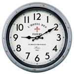 Ficha técnica e caractérísticas do produto Relógio Metal Cinza - L´hotel Des Fleurs - 30 Cm