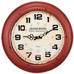 Ficha técnica e caractérísticas do produto Relógio Metal Vermelho Montmartre - 42 Cm