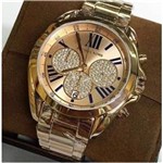 Ficha técnica e caractérísticas do produto Relógio Michael Kors Bradshaw Rose 43mm Gold-Tone Chronograp