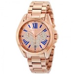 Ficha técnica e caractérísticas do produto Relógio Michael Kors Bradshaw Rose 43mm Gold-Tone Chronograph Ladies Watch MK6321