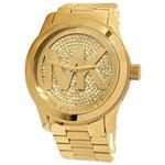 Ficha técnica e caractérísticas do produto Relógio Michael Kors Dourado Mk5706 Strass Gold 45mm