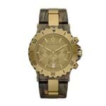 Ficha técnica e caractérísticas do produto Relógio Michael Kors Feminino Madreperola e Dourado e Marrom - OMK5597/Z OMK5597/Z