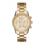 Ficha técnica e caractérísticas do produto Relógio Michael Kors Feminino MK6356 Dourado Cronógrafo