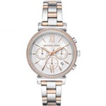 Ficha técnica e caractérísticas do produto Relógio Michael Kors Feminino Ref: Mk6558/1kn Cronógrafo Bicolor