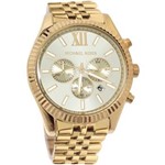 Ficha técnica e caractérísticas do produto Relógio Michael Kors Lexington Mk8281 Gold 44mm Oferta