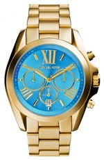 Ficha técnica e caractérísticas do produto Relógio Michael Kors Mk5975 Bradshaw Dourado Azul