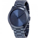 Relógio Michael Kors Original Mk3419 Slim Feminino Azul