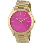 Ficha técnica e caractérísticas do produto Relógio Michael Kors Original Mk3264 Slim Feminino Dourado e Pink