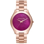 Ficha técnica e caractérísticas do produto Relógio Michael Kors Slim Runway Analógico Mk3550/4tn Roxo