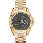 Relógio Michael Kors SmartWatch com Cristais Swarovski MKT5002 1DI Relógio Michael Kors Touch Screen Dourado com Cristais Swarovski MKT5002/1DI