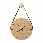 Relógio Minimalista em Madeira Natural com Alça - Edward Clock