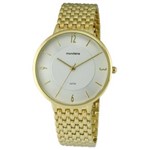 Ficha técnica e caractérísticas do produto Relógio Mondaine 94337GPMTDE3. Analógico, Feminino, com Caixa Grande em Metal Dourado e Pulseira em Metal Dourado. Resistente à Água 50M.