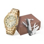 Ficha técnica e caractérísticas do produto Relógio Mondaine 99192gpmvde2 Masculino Dourado com Canivete