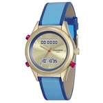 Ficha técnica e caractérísticas do produto Relógio Mondaine Feminino Anadigi 99210LPMVDH3 - Dourado/Azul