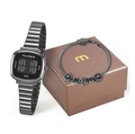 Ficha técnica e caractérísticas do produto Relógio Mondaine Feminino Digital + Pulseira Preta 53717LPMVPE3K1