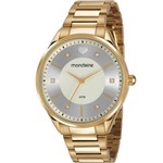 Ficha técnica e caractérísticas do produto Relógio Mondaine Feminino Dourado 53650LPMVDE1 Analógico 3 Atm Cristal Mineral Tamanho Grande