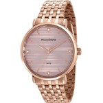 Ficha técnica e caractérísticas do produto Relógio Mondaine Feminino Dourado 53651LPMVRE2 Analógico 3 Atm Cristal Mineral Tamanho Médio