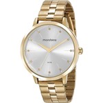 Ficha técnica e caractérísticas do produto Relógio Mondaine Feminino Dourado 53659LPMVDE1 Analógico 3 Atm Cristal Mineral Tamanho Grande