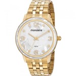 Ficha técnica e caractérísticas do produto Relógio Mondaine Feminino Dourado 53777LPMVDE1 Analógico 5 Atm Cristal Mineral Tamanho Grande