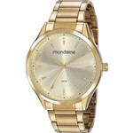 Ficha técnica e caractérísticas do produto Relógio Mondaine Feminino Dourado 53817LPMVDE1 Analógico 5 Atm Cristal Mineral Tamanho Grande