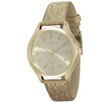 Ficha técnica e caractérísticas do produto Relógio Mondaine Feminino Dourado com Pulseira de Couro