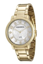 Ficha técnica e caractérísticas do produto Relógio Mondaine Feminino Dourado Fundo Perola 53534lpmvde1