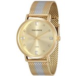 Ficha técnica e caractérísticas do produto Relógio Mondaine Feminino Dourado/Prata 76698lpmvbe3