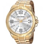 Ficha técnica e caractérísticas do produto Relógio Mondaine Masculino Dourado 53832GPMVDE2 Analógico 5 Atm Cristal Mineral Tamanho Grande