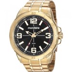 Relógio Mondaine Masculino Dourado 53832GPMVDE1 Analógico 5 Atm Cristal Mineral Tamanho Grande