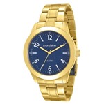 Ficha técnica e caractérísticas do produto Relógio Mondaine Masculino Dourado com Fundo Azul - 78732Gpmvda1