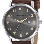Ficha técnica e caractérísticas do produto Relógio Mondaine Masculino Minimalista Couro Marrom Calendário 76724G0MVNH1