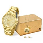 Relógio Mondaine Signo Gêmeos Feminino Analógico Dourado 53642lpmvde1