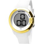 Ficha técnica e caractérísticas do produto Relógio Mormaii Feminino Digital Mo13001/8b Branco Dourado