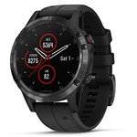 Ficha técnica e caractérísticas do produto Relógio Multiesportivo Garmin Fenix 5 Plus Safira Preto com Monitor Cardíaco no Pulso