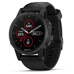 Ficha técnica e caractérísticas do produto Relógio Multiesportivo Garmin Fenix 5S Plus Safira Preto com Monitor Cardíaco no Pulso