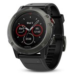 Relógio Multiesportivo Garmin Fenix 5X Sapphire Cinza com Monitor Cardíaco no Pulso