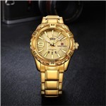 Relógio Naviforce Masculino Dourado Original Aço 9117 - Navi Force