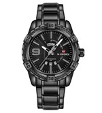 Relógio Naviforce Masculino Preto Original 9117 - Navi Force