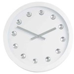 Ficha técnica e caractérísticas do produto Relógio Nextime Diamond 33,5 Cm Branco - Branco
